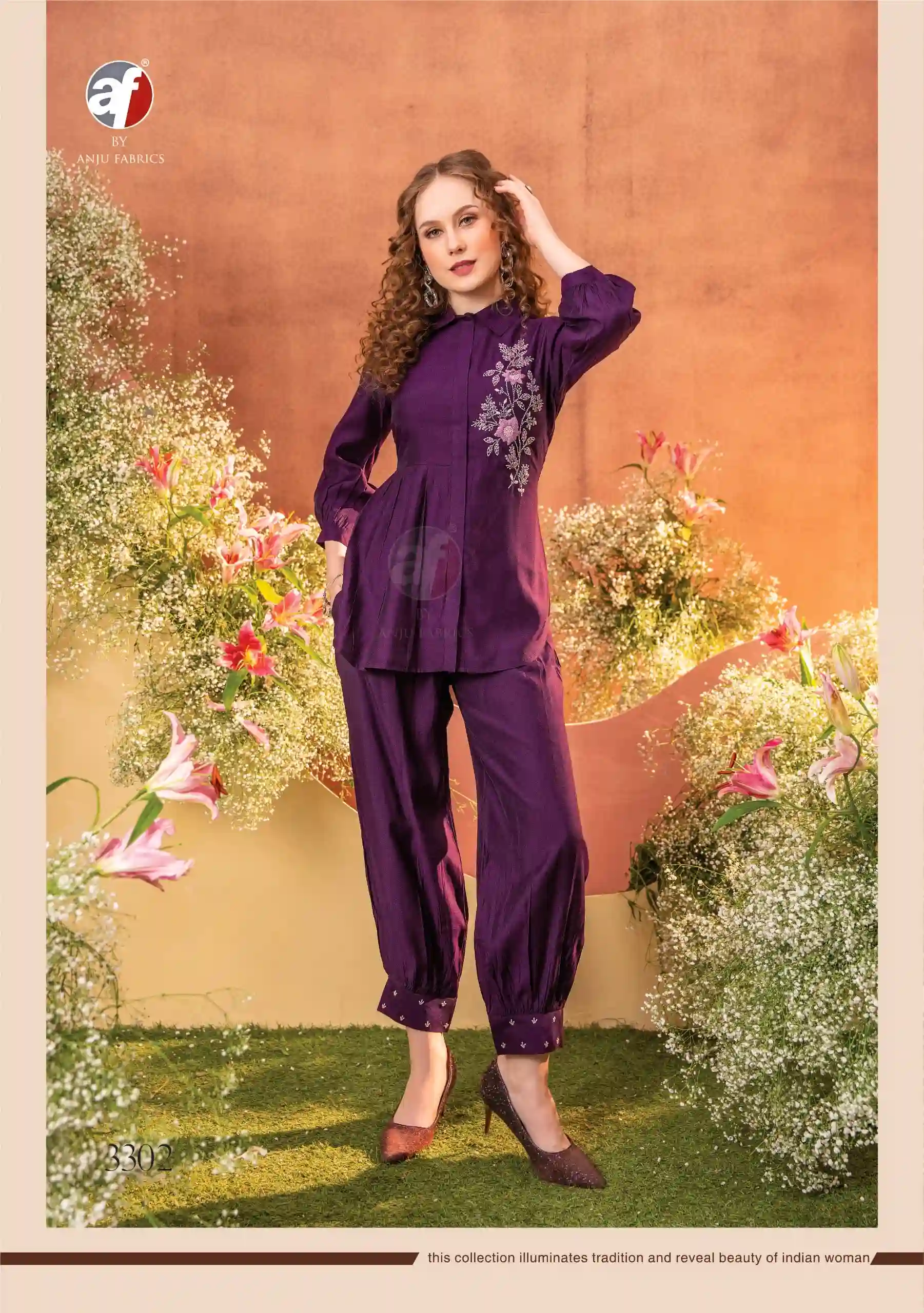 Anju Fabrics Fusion Vol 4 Viscos Wholesale Designer Kurti with Pant Catalog — Wholesale Kurtis, Anju fabric wholesale from Surat — view 6